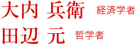 大内 兵衛（経済学者）、田辺 元（哲学者）