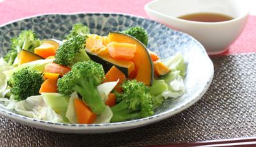 蒸し野菜サラダの<br>ぽん酢がけ