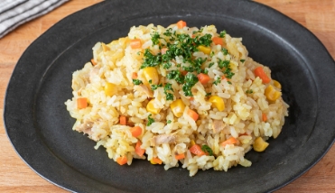 コーンとツナの和風カレーピラフ