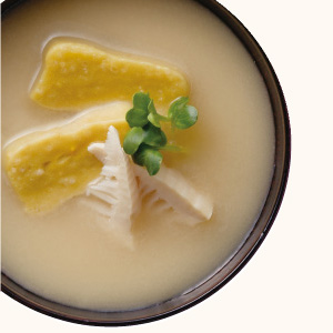 生麩と竹の子の味噌汁