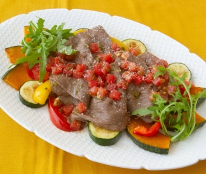 グリル野菜と焼きしゃぶのイタリアン風