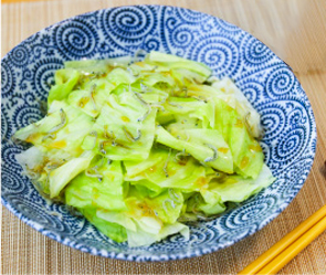 キャベツとちりめんじゃこの柚子ぽん酢和え 醤油 味噌 本物の味ひとすじ フンドーキン醤油 九州大分県臼杵