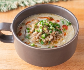 担々麺風春雨スープ
