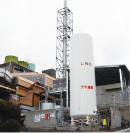 液化天然ガス(LNG)の受け入れ設備を持った大分県で初めての工場(醤油工場)